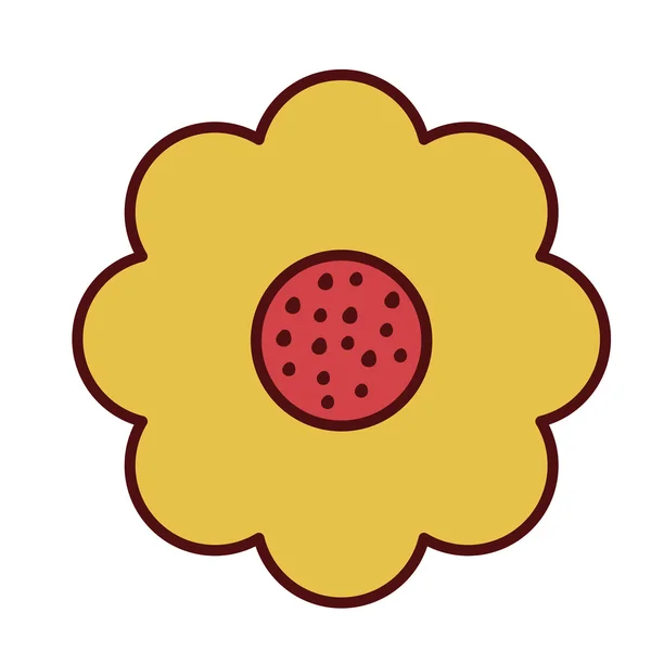 Belle fleur isolée icône design — Image vectorielle