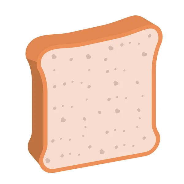 Ψωμί φραντζόλα απομονωθεί εικονίδιο σχεδιασμού — Διανυσματικό Αρχείο