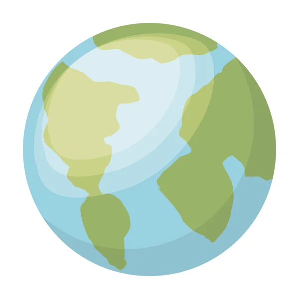 Planeta Terra projeto ícone isolado — Vetor de Stock