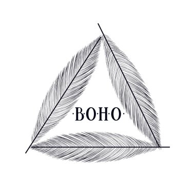 Boho stil simgesi tasarım izole