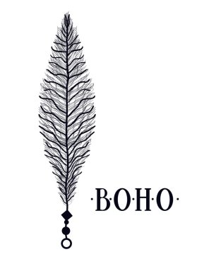 Boho stil simgesi tasarım izole