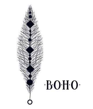 Boho stil simgesi tasarım izole