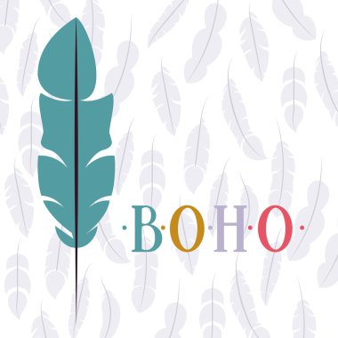 Boho stil simgesi tasarım izole
