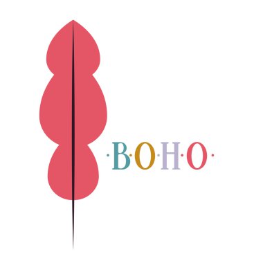 Boho stil simgesi tasarım izole