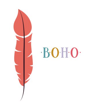 Boho stil simgesi tasarım izole