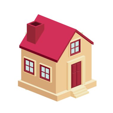 ev izometrik izole simge tasarım