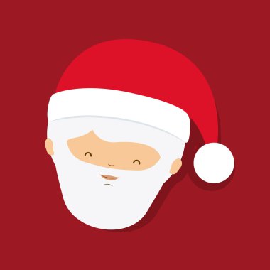 Noel Baba karakter simgesi tasarım izole