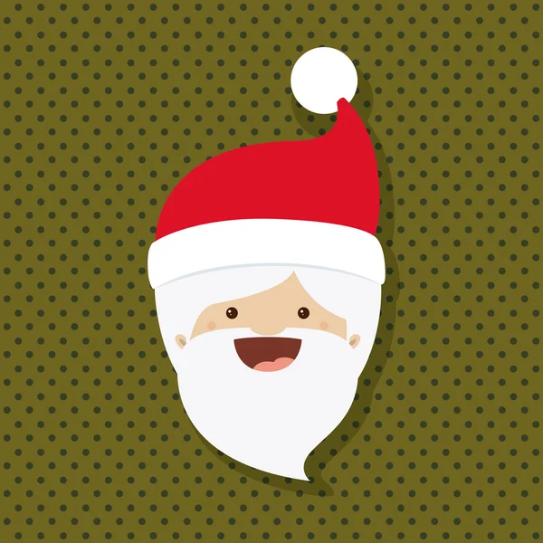Санта-Клаус персонаж с пунктирным фоном изолированный значок desig — стоковый вектор