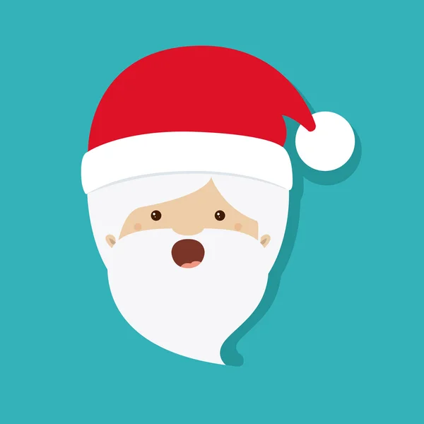 Santa Claus carácter aislado icono de diseño — Archivo Imágenes Vectoriales