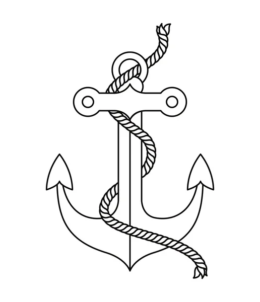 Anchor tattoo isolated icon design — Stock Vector