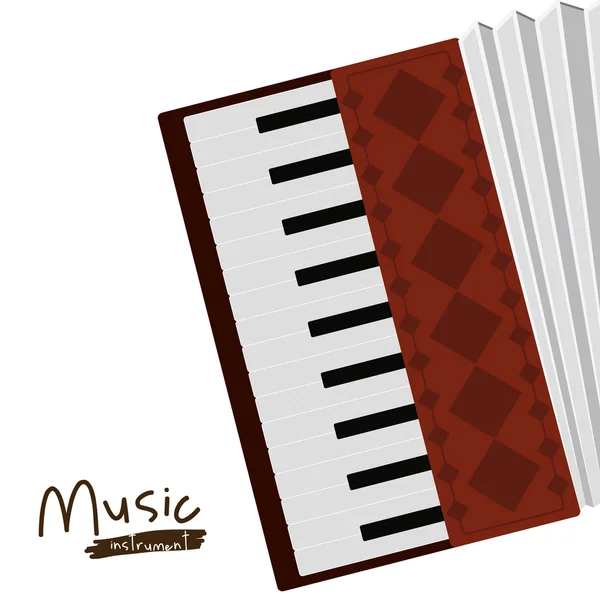 Instrument accordéon icône isolée design — Image vectorielle