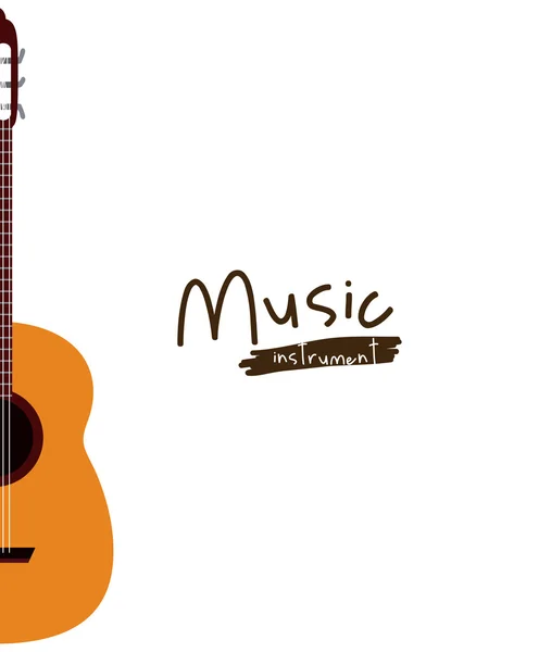 Guitar instrument isolated icon design — Stock Vector