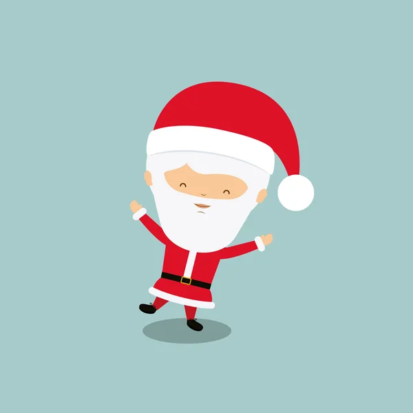 Santa Claus carácter aislado icono de diseño — Archivo Imágenes Vectoriales