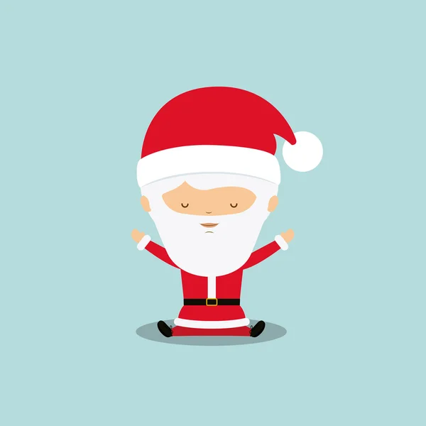 Santa Claus carácter aislado icono de diseño — Archivo Imágenes Vectoriales