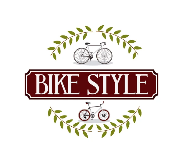 Marco de bicicleta diseño icono aislado — Vector de stock