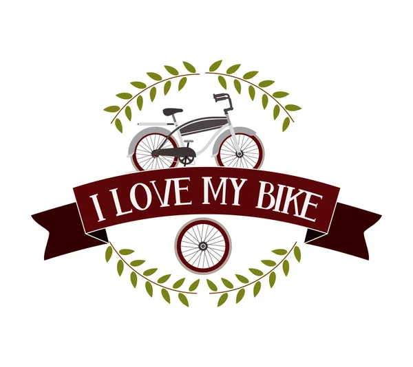 Marco de bicicleta diseño icono aislado — Archivo Imágenes Vectoriales