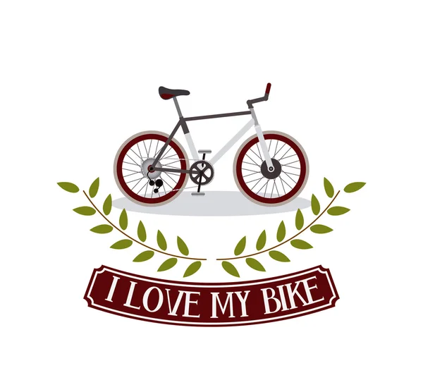 Bicycle frame isolated icon design — Stock Vector