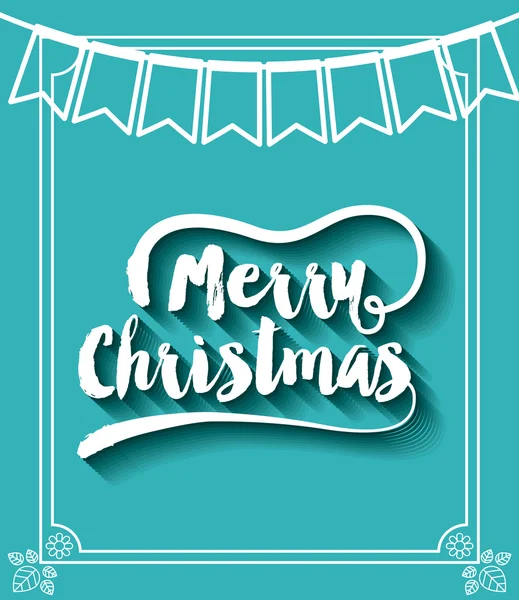 Merry christmas frame geïsoleerd pictogram ontwerp — Stockvector