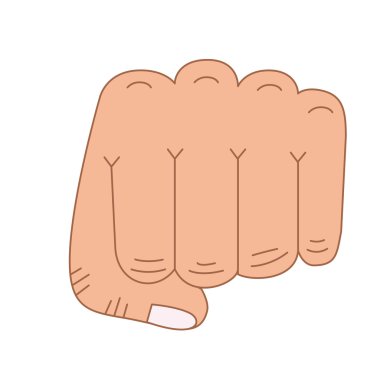 el yumruk izole simgesi tasarım