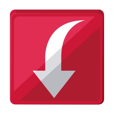 izole simgesi tasarım aşağı ok