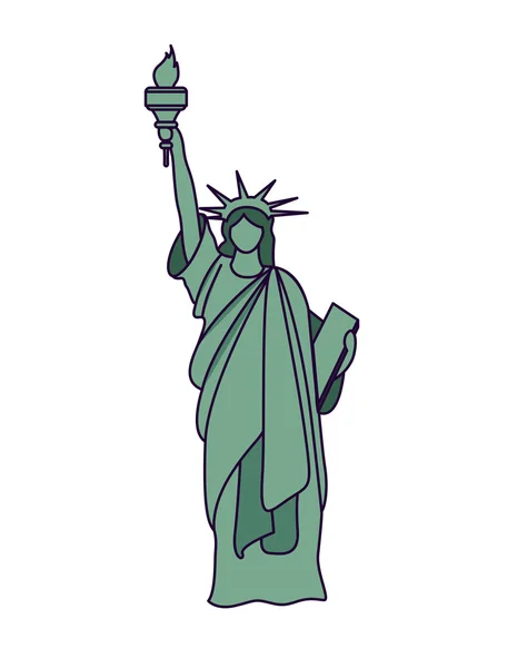 Estátua de liberdade design ícone isolado —  Vetores de Stock