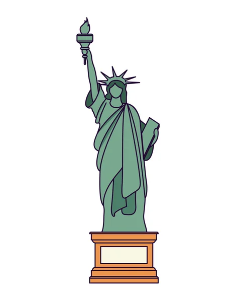 Szabadság-szobor elszigetelt ikon tervezés — Stock Vector
