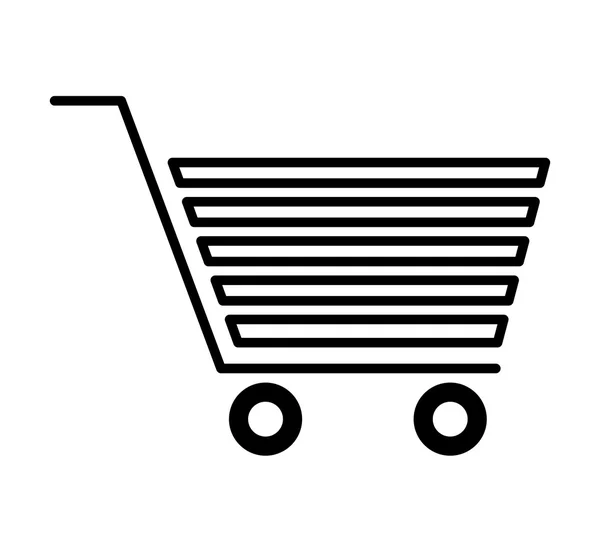 Shopping cart geïsoleerd pictogram ontwerp — Stockvector