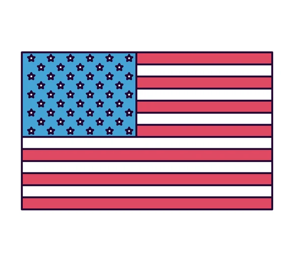 Bandeira dos estados unidos design de ícone isolado — Vetor de Stock