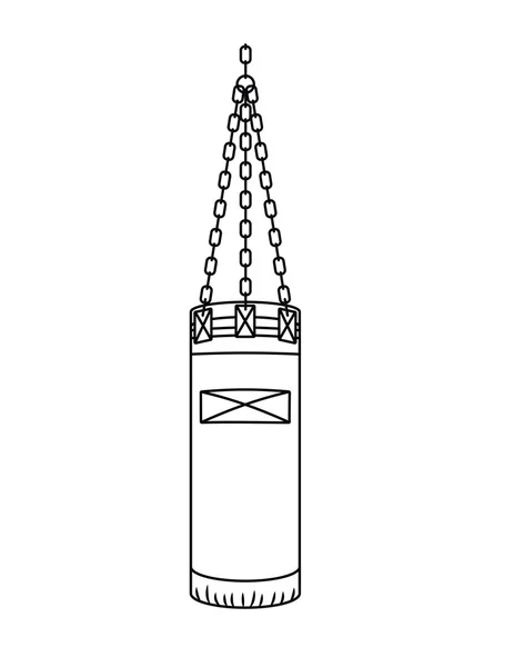 Saco de boxe design ícone isolado —  Vetores de Stock