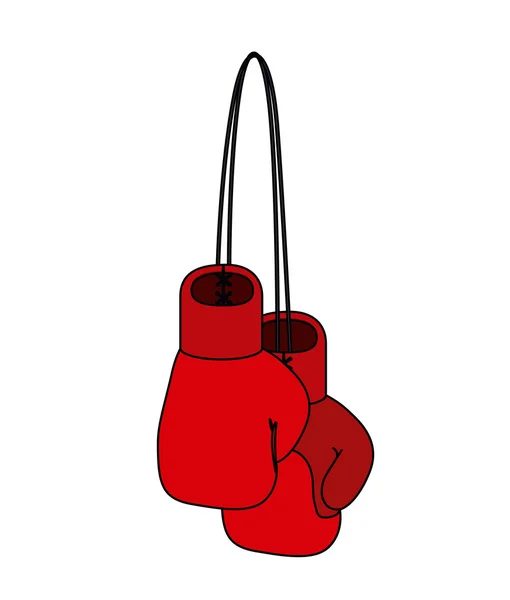 Guantes de boxeo diseño icono aislado — Vector de stock