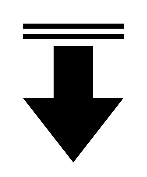 Seta para baixo design de ícone isolado — Vetor de Stock