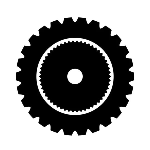 Gear wheel geïsoleerd pictogram ontwerp — Stockvector