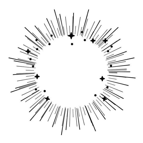 Étoiles crash icône isolée design — Image vectorielle