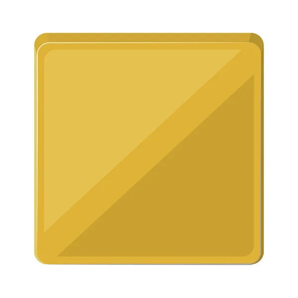 Botón cuadrado aislado icono de diseño — Vector de stock