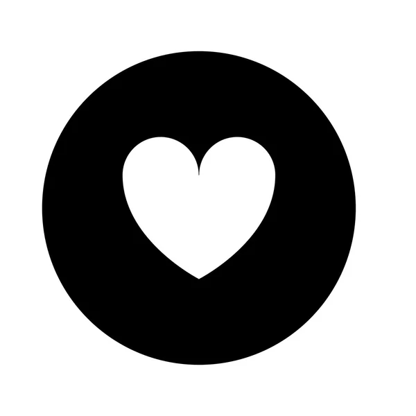 Heart love  isolated icon design — Stock Vector
