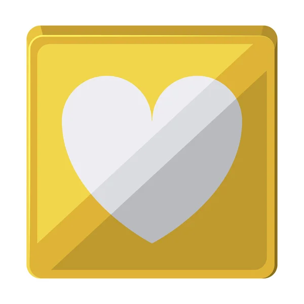 Serce miłość na białym tle ikona designu — Wektor stockowy