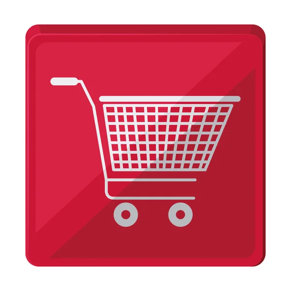 Shopping cart isolated icon design — Stock Vector