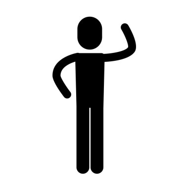 kişi protesto hareketleri ile izole simgesi