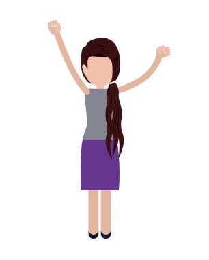 kişi protesto hareketleri ile izole simgesi