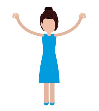 kişi protesto hareketleri ile izole simgesi