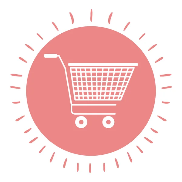 Shopping cart isolerade ikon design — Stock vektor
