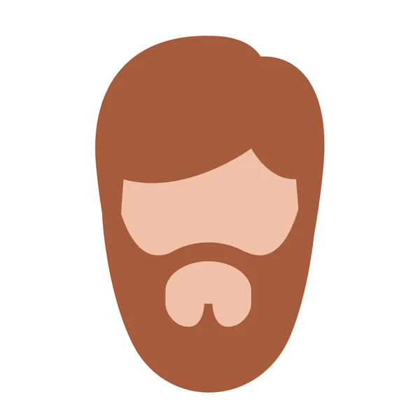 Cabeza hombre aislado icono de diseño — Vector de stock