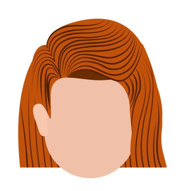 baş kadın izole simgesi
