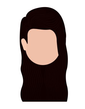 baş kadın izole simgesi