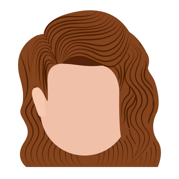 Hlava ženy, samostatný ikony designu — Stockový vektor