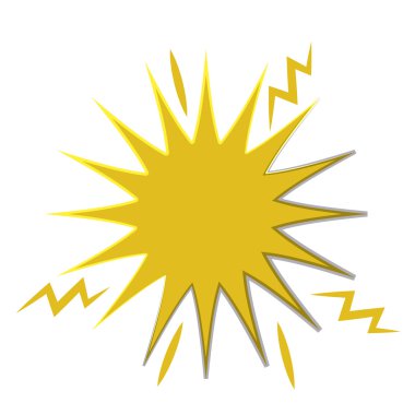 patlama afiş izole simgesi