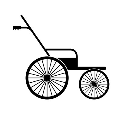 tekerlekli sandalye engelli kişi için izole simgesi