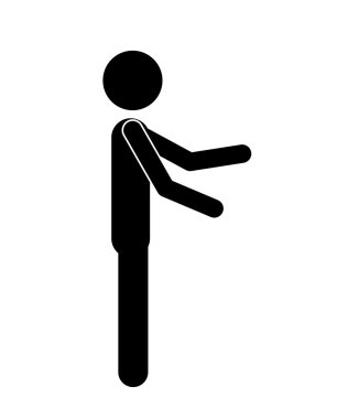 insan figürü izole simgesi