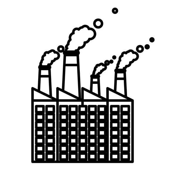 Costruzione di un impianto industriale isolato icona di progettazione — Vettoriale Stock