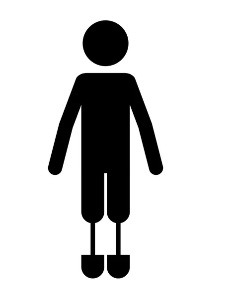 Людина з протезом для ніг ізольований дизайн значка — стоковий вектор